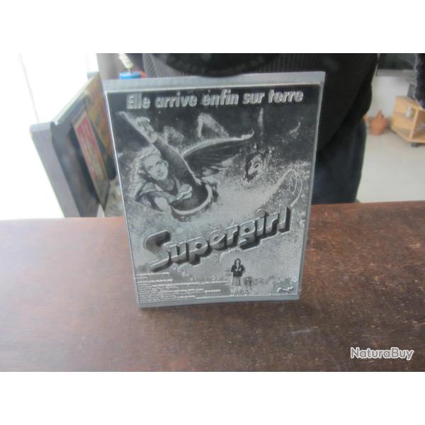 Plaque impression publicitaire film Supergirl de 1984