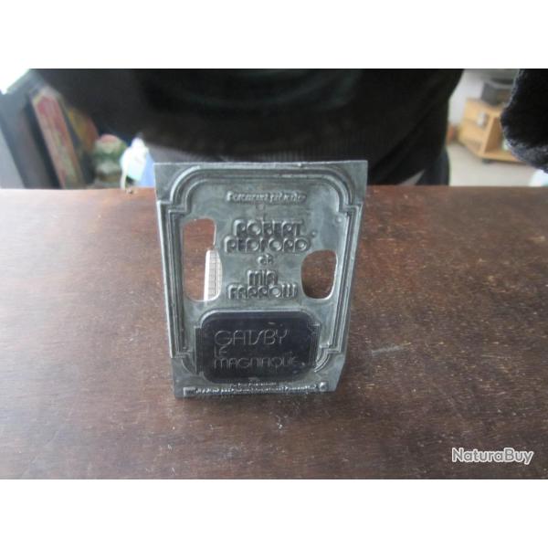 Plaque impression publicitaire film Gatsby le magnifique 1974