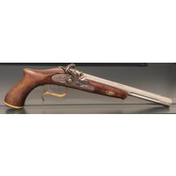 Pistolet Poudre Noire Patriot Patriote ercussion ADRESA STETCHER ACIER POLI RARE CALIBRE 44 DELUXE!