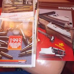 Lot de catalogues Winchester 1974/1993