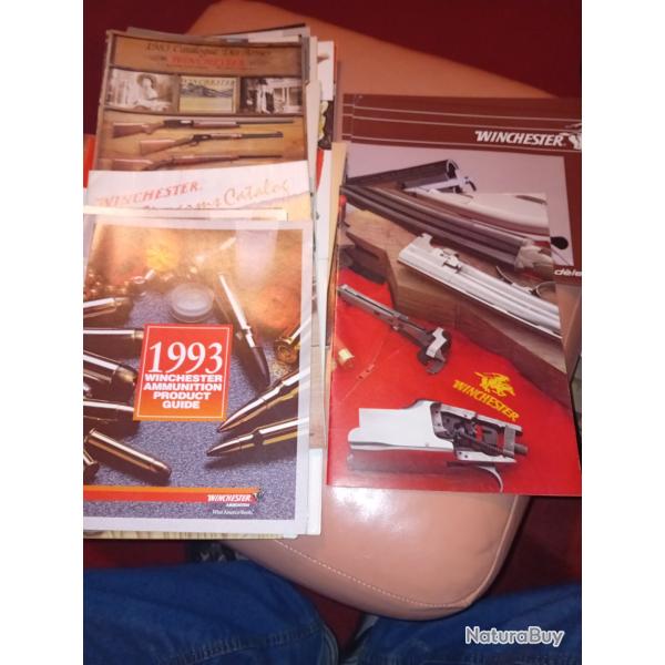 Lot de catalogues Winchester 1974/1993