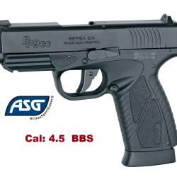 Pistolet Bersa BP9CC Noir  ASG - Co2  Billes Acier Cal 4.5