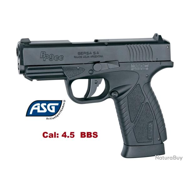 Pistolet Bersa BP9CC Noir  ASG - Co2  Billes Acier Cal 4.5