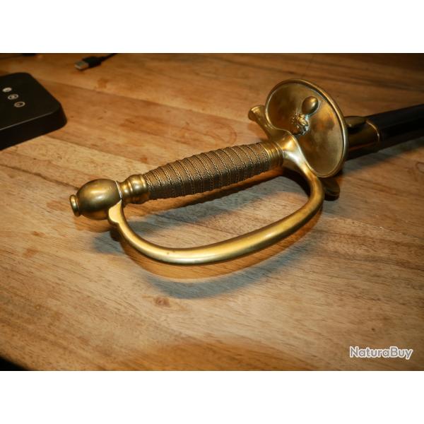 Ep�e de sous officier mod�le 1857 "Manuf Imp�riale de Ch�tel 1861"avec son fourreau en cuir