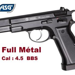 Pistolet CZ 75 Full M&eacute;tal  ASG - Co2  Billes Acier Cal 4.5