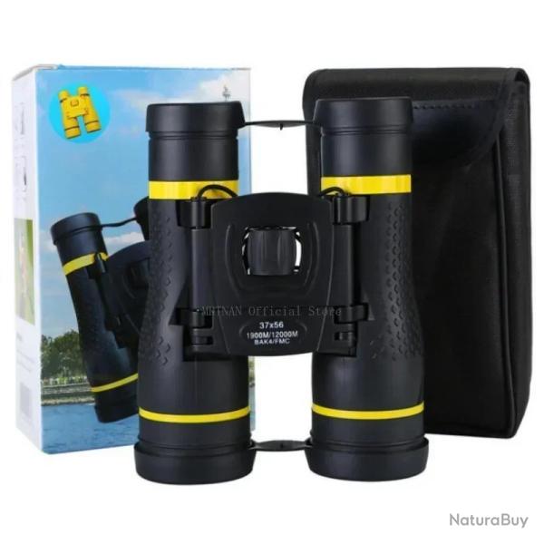 Jumelles 37x56 HD Prisme BAK4 Longue Port�e Faible Luminosit� Chasse Randonn�e Observation