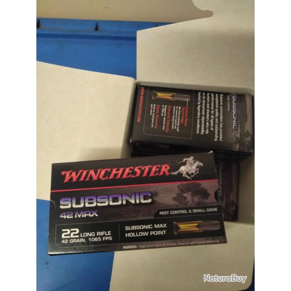 Winchester Subsonic 22 Lr par 10 bo�tes