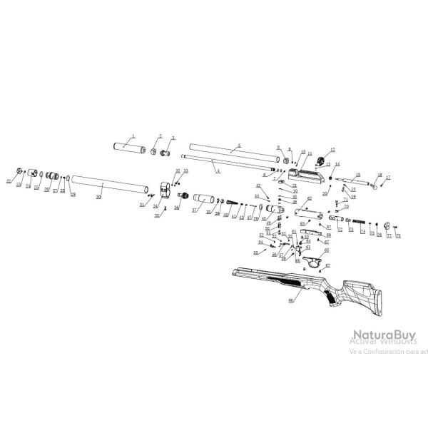 Pi�ces 54 pour la carabine Snowpeak M25W