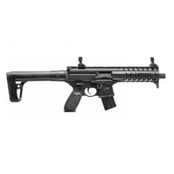 PACK Carabine Sig Sauer MPX CO2 4,5 mm plombs NOIR + 3 sparclettes + Lampe picatinny