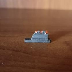 Guidon Longitudinal plastique rouge H 9.5mm