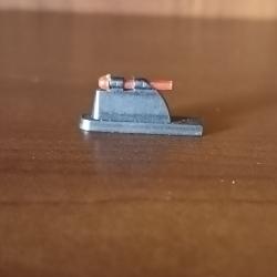 Guidon Longitudinal plastique rouge H 9.mm