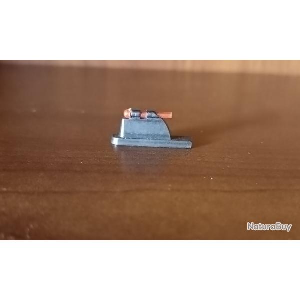 Guidon Longitudinal plastique rouge H 9.mm