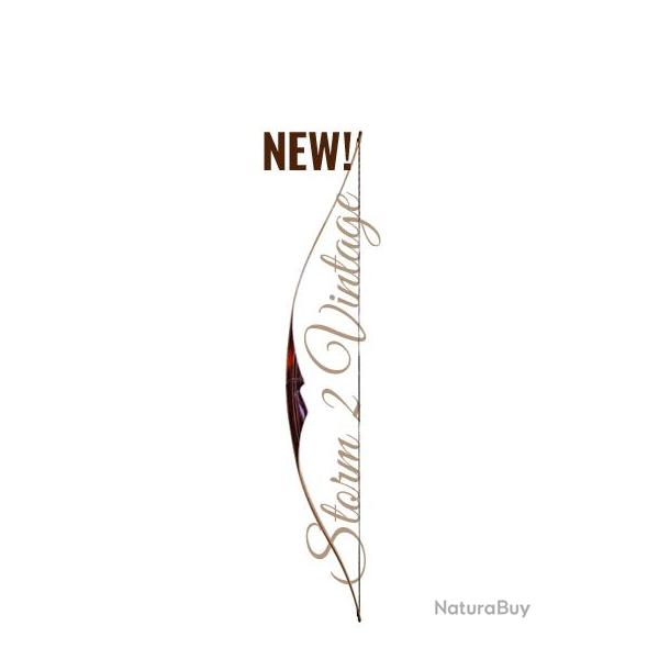 FALCO - Longbow STORM 2 VINTAGE 54" GAUCHER (LH) 66" 70 # Sans Standard (Aspect Mat) Standard Erable