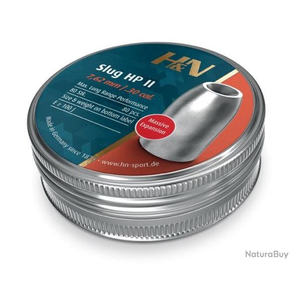 H&N - Plombs�SLUG HP II CAL 7,62 .301 50gr (x80)