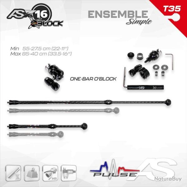ARC SYSTEME - Kit X-PULSE 16 O'BLOCK DROITIER (RH) 35 mm