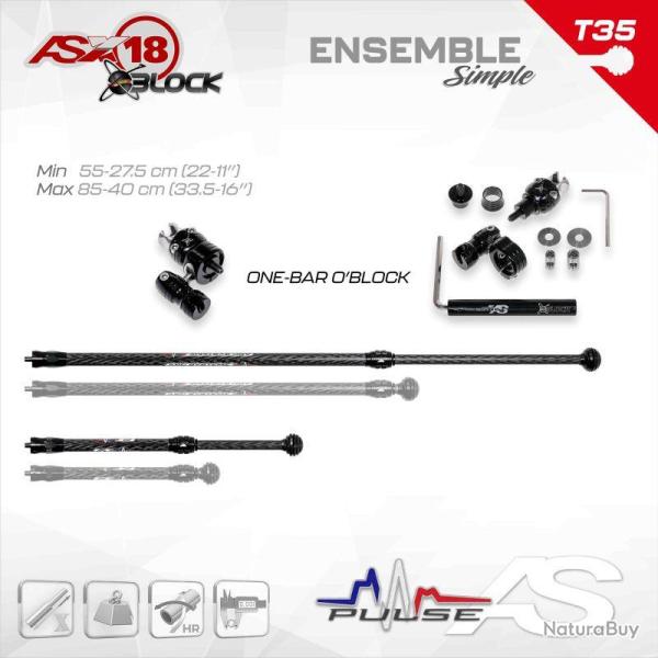 ARC SYSTEME - Kit X-PULSE 18 O'BLOCK DROITIER (RH) 35 mm