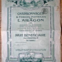 France Espagne Charbonnages et Forces Motrices de l'Aragon Action