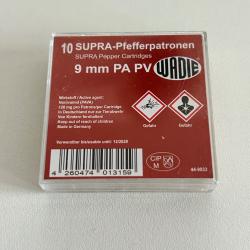 Balle de d&eacute;fense Wadie Supra Pepper &agrave; gaz - Par 10 - Cal. 9 mm P.A P.V