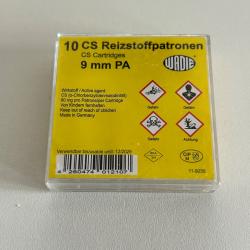 Balle de d&eacute;fense Wadie Cs &agrave; gaz - Par 10 - Cal. 9 mm P.A