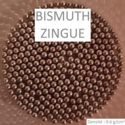 BISMUTH ZINGU&Eacute; en #4 / 9315gr / Diam&egrave;tre 3.25mm / Billes de substituts / Densit&eacute; : 9.6 g/cm3