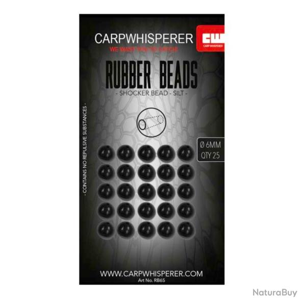 CARP WHISPERER RUBBER BEAD 6MM CARP WHIPERER Silt