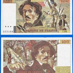 France 100 Francs 1984 Delacroix Billet Franc Frcs Frc Frs
