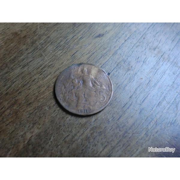 monnaie 5 centimes daniel dupuis 1911