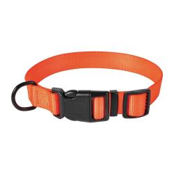 Collier polyester orange r&eacute;glable60 cm