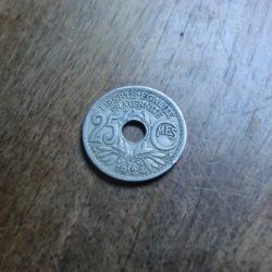 monnaie 25 centimes lindauer  1924