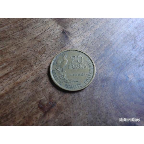 monnaie 20 francs G guiraud  1952