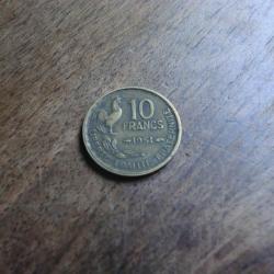 monnaie 10 francs G guiraud  1951