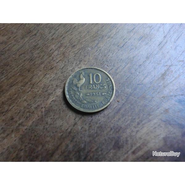monnaie 10 francs G guiraud  1951