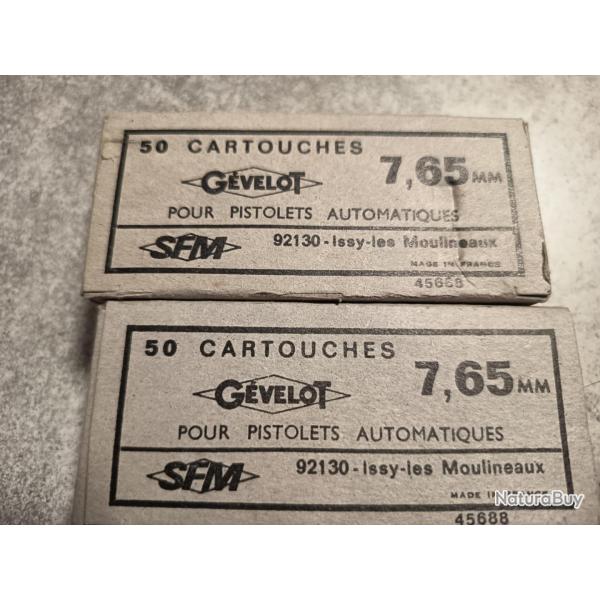 vend lots de cartouches 32 ACP SFM GEVELOT