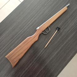 Carabine &agrave; fl&eacute;chette en bois monocoup pour jeu de tir au pigeon avec 1 fl&eacute;chette - fonctionnelle