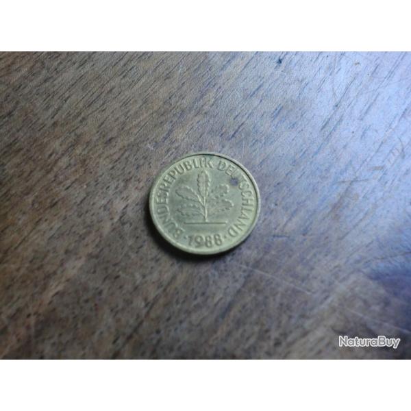 monnaie 5 pfenning 1988