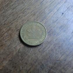 monnaie 5 pfenning 1980