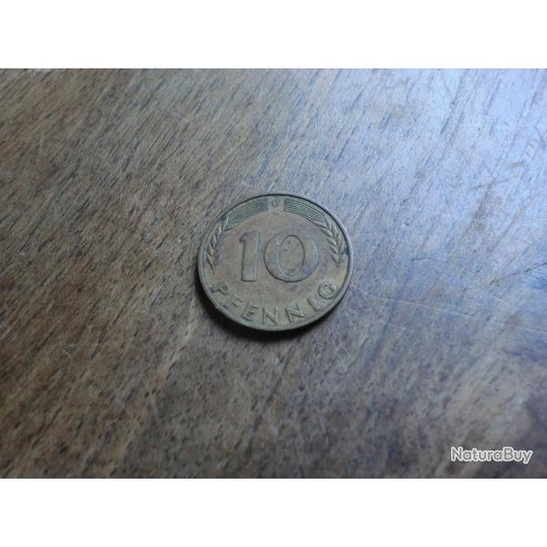 monnaie 10 pfenning 1987
