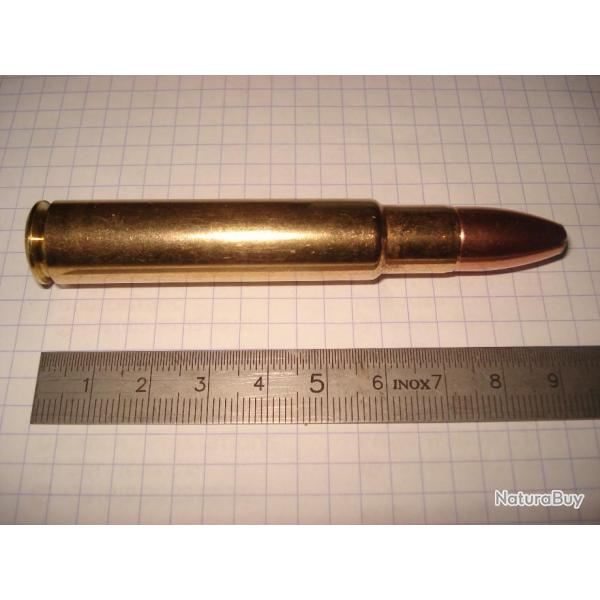 une cartouche de 450 rigby magnum ogive demi blind�e de marque sako pour collection