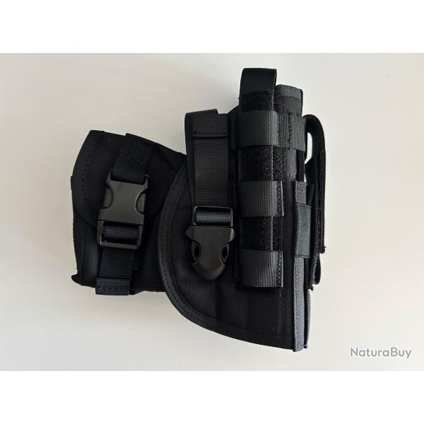 Holster tactique compatible revoler poudre noire