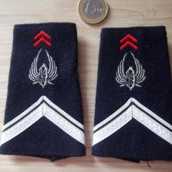 lot fourreaux &eacute;paulettes train 1 ere classe ADL &eacute;quipement militaire