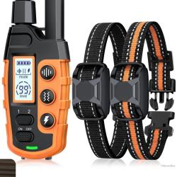 2 colliers d'entra&icirc;nement et de dressage pour chien, une seule commande!