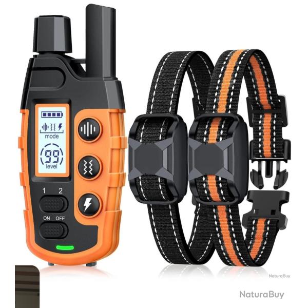 2 colliers d'entra�nement et de dressage pour chien, une seule commande!