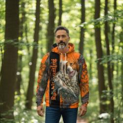 Sweat &agrave; Capuche Li&egrave;vre et Chien / ENCHERE 1 EURO...Taille au Choix