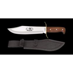 Albainox 32284 Couteau de chasse - lame bowie 3Cr13MoV, micarta, &eacute;tui cuir