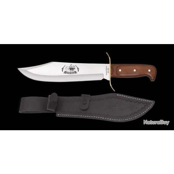 Albainox 32284 Couteau de chasse - lame bowie 3Cr13MoV, micarta, �tui cuir