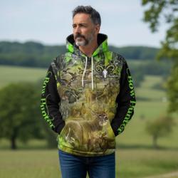 Sweat &agrave; Capuche Cerf / ENCHERE 1 EURO...Taille au Choix