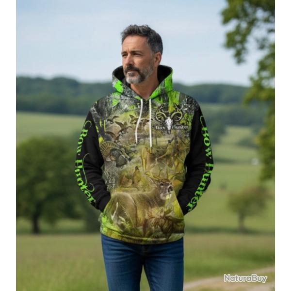 Sweat � Capuche Cerf / ENCHERE 1 EURO...Taille au Choix