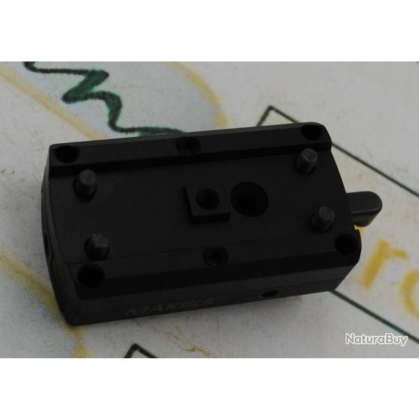 Adaptateur sur embase de pivot avant de montage pivotant pour Aimpoint  Micro H1 ou H2, hauteur 10mm
