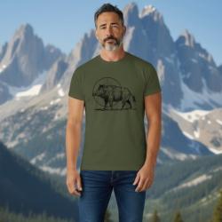 T-Shirt Motif Sanglier / ENCHERE 1 EURO Taille au Choix