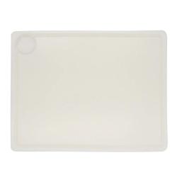 Planche &agrave; d&eacute;couper poly&eacute;thyl&egrave;ne avec rigoles 40x30cm
